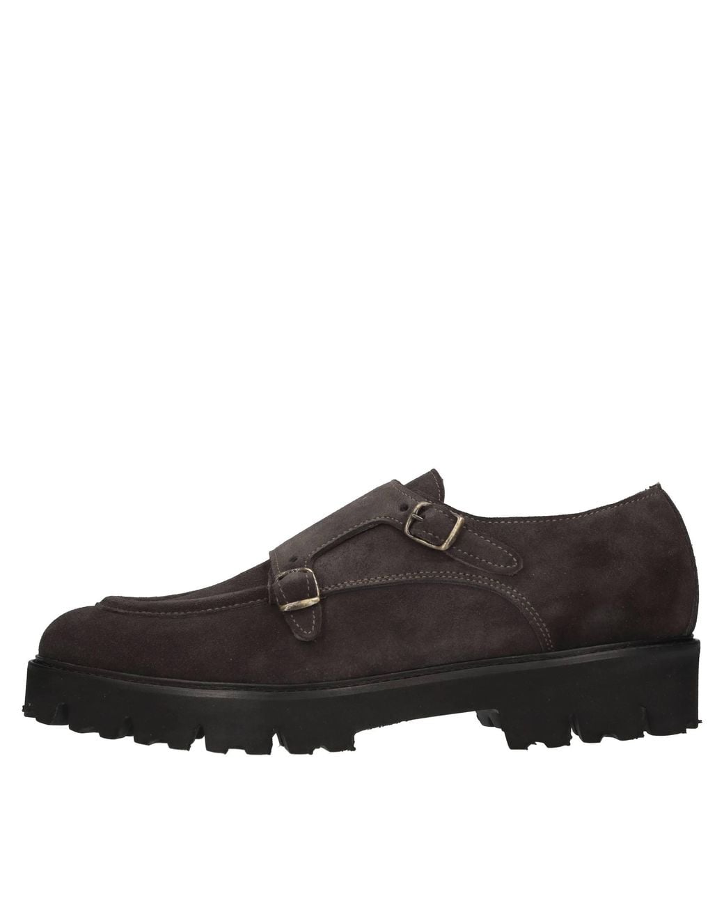 LUCA CARACCIOLO Brown Flat Shoes for men