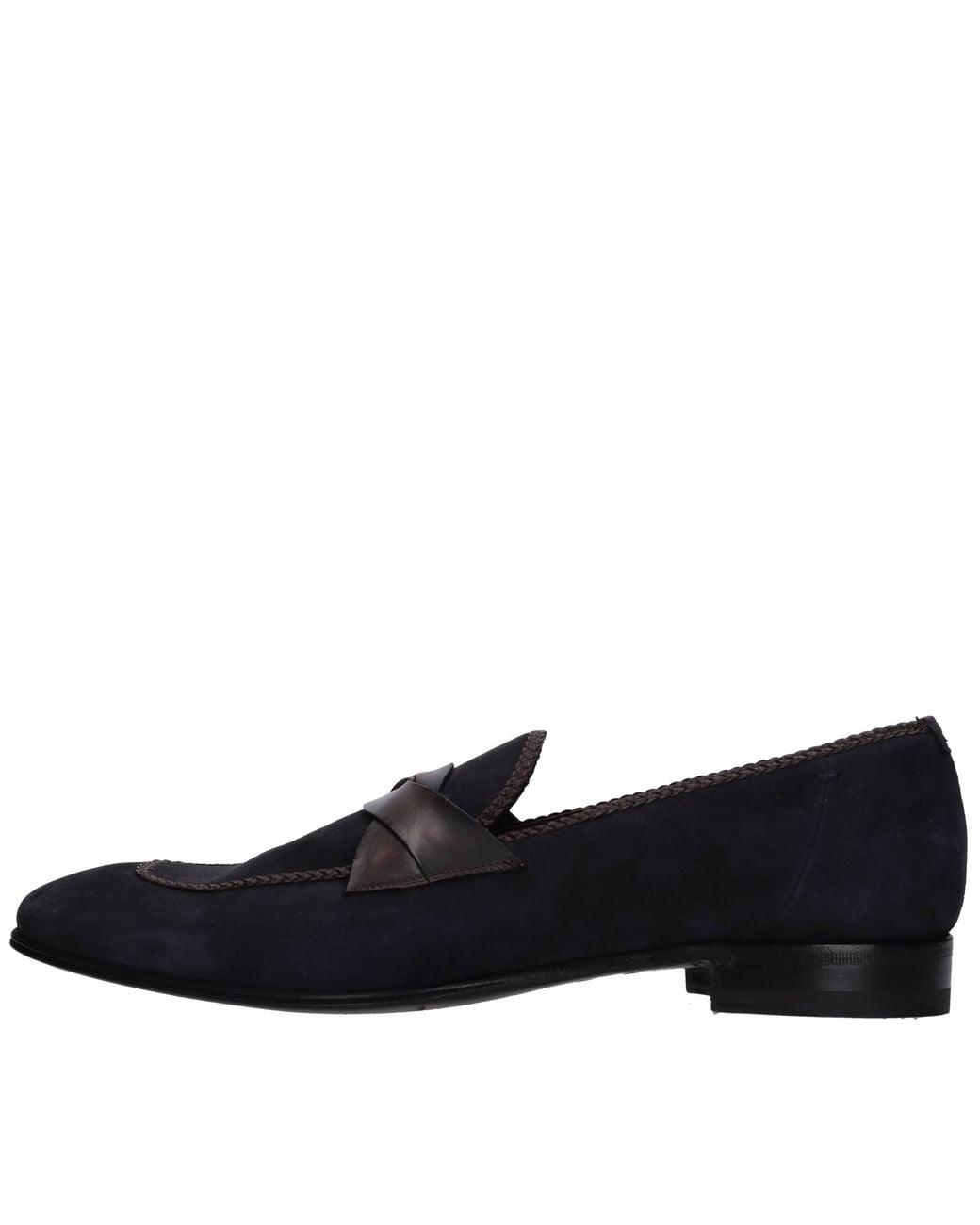 Lidfort Blue Flat Shoes for men