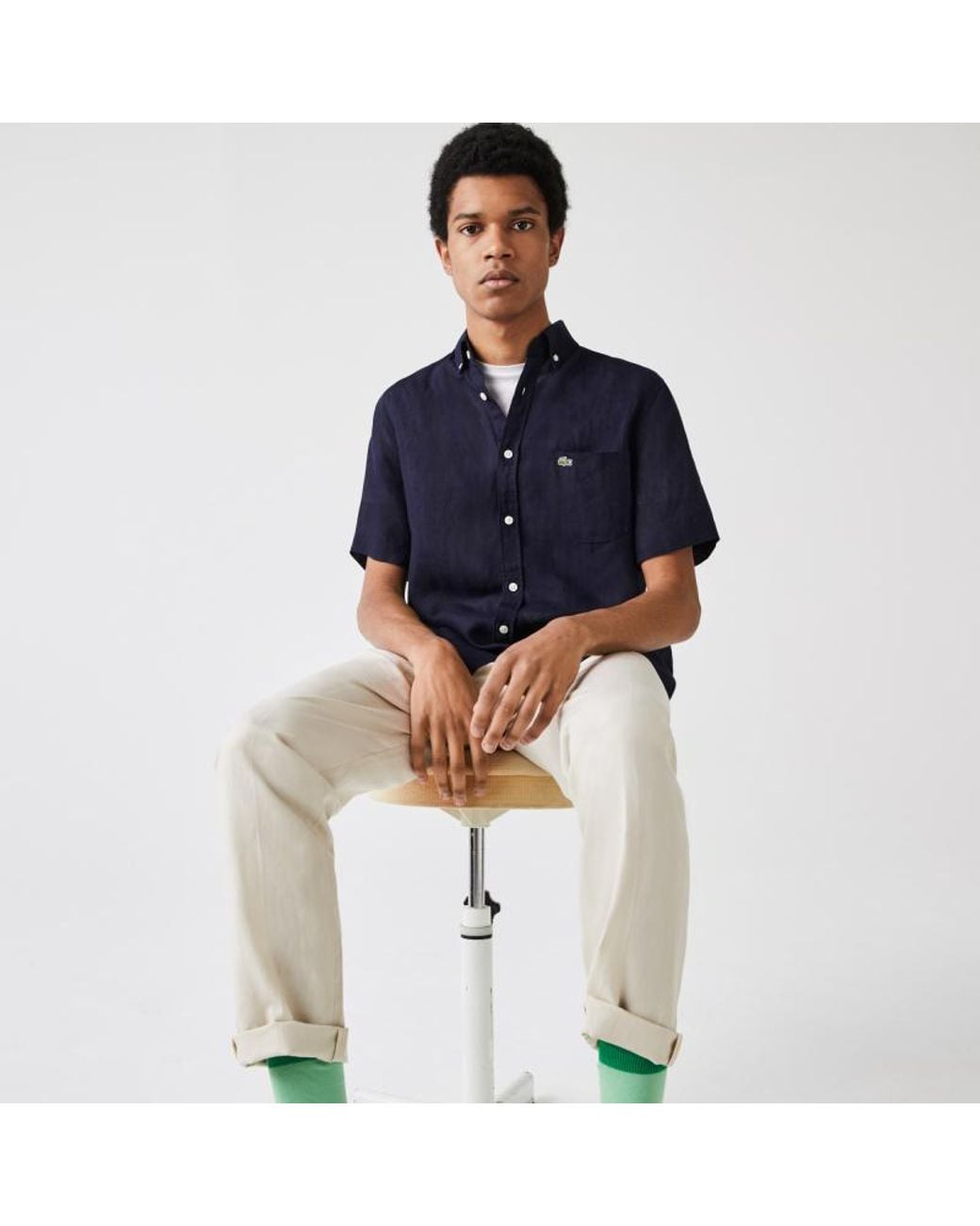 Lacoste Blue Shirts Blu for men