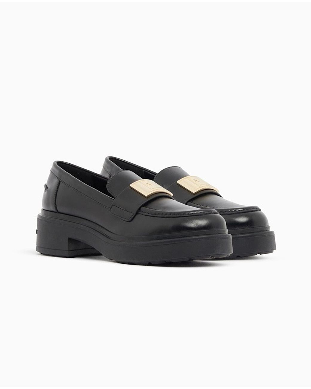 ARMANI EXCHANGE Black Flat Shoes