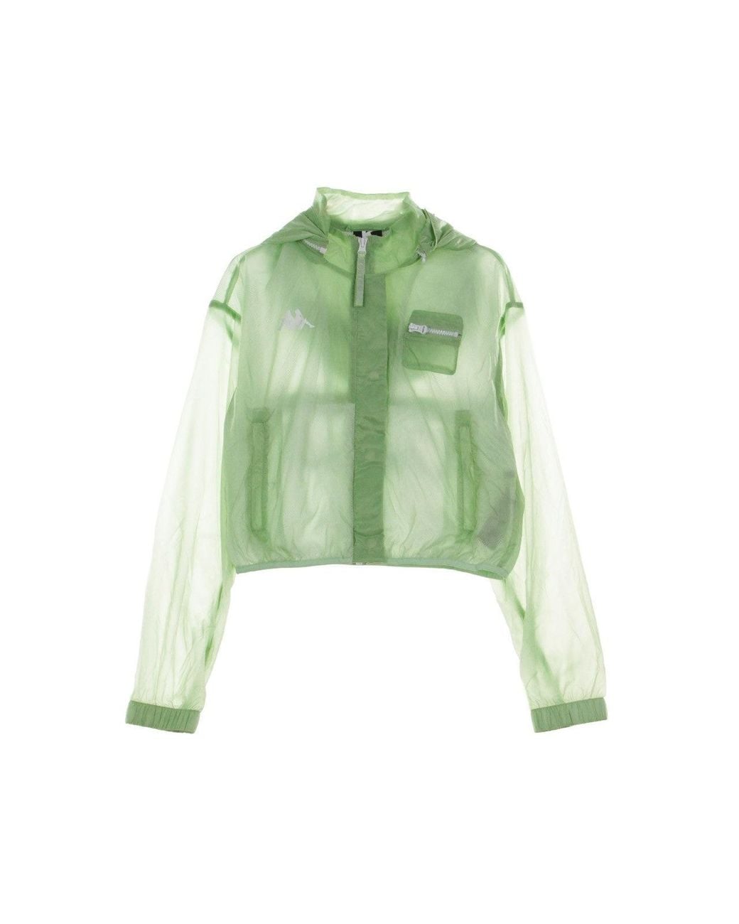 Kappa Kort Windjack Geweven Jas Lichtgroen/Wit in het Green