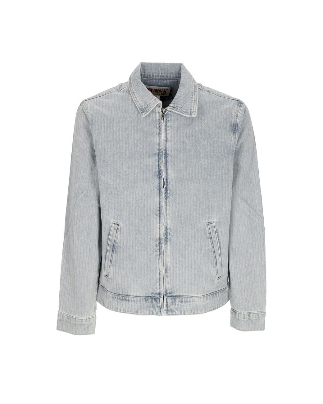 Guess Gray Denim Jackets for men