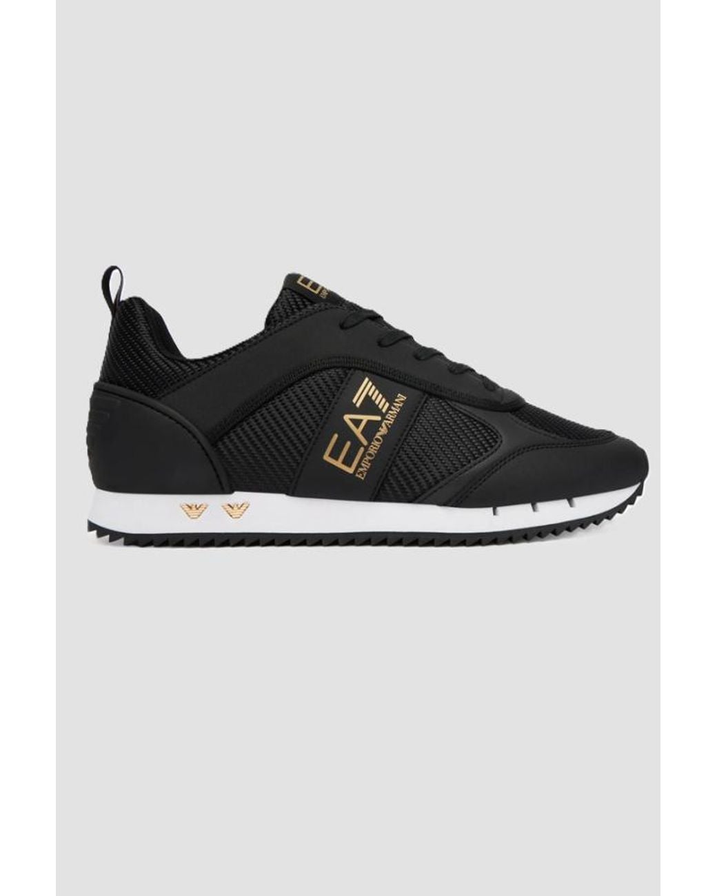EA7 Black Shoes for men