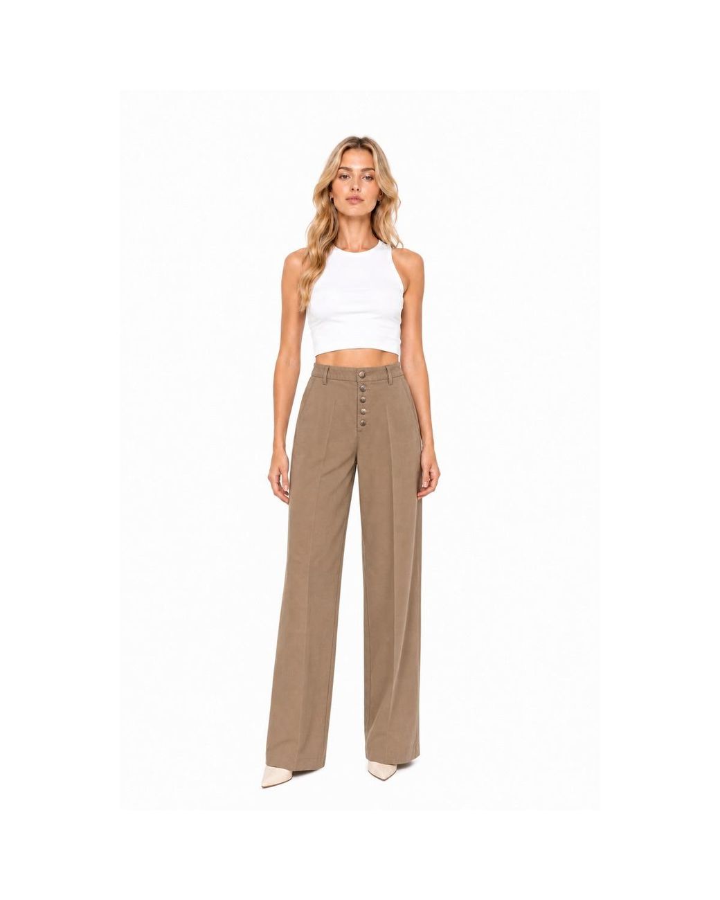 Trousers Dondup de color Natural