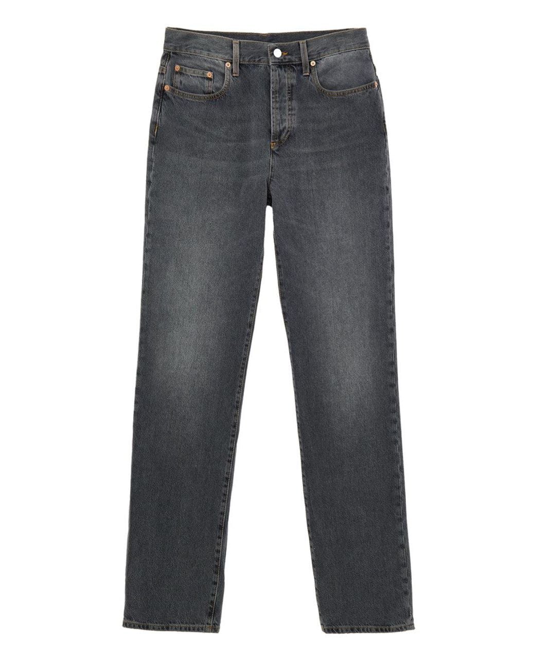 Gucci Regular Fit Dark Denim Pants in het Gray