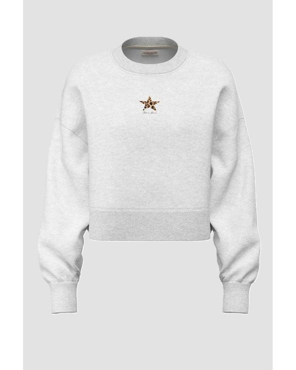 Guess Gray Crop Sweatshirt