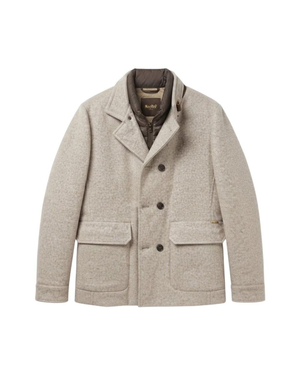 Coat Moorer de color Gray