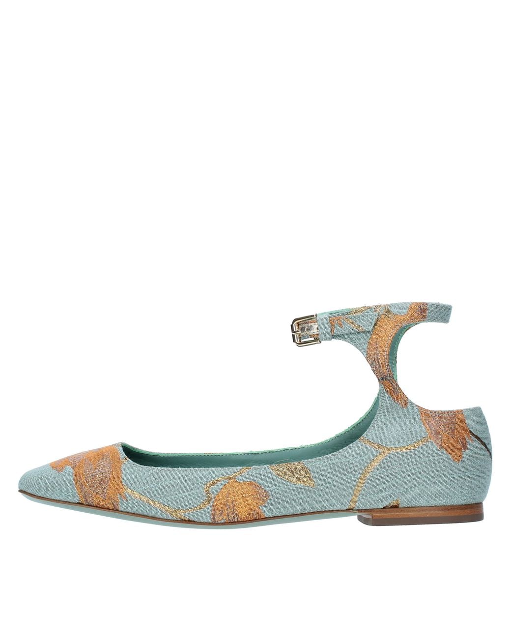 Paola D'arcano Blue Flat Shoes