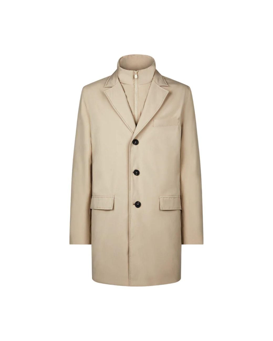 Save The Duck Helmut Grin15 Coat 40021 Olifant D40393M in het Natural voor heren