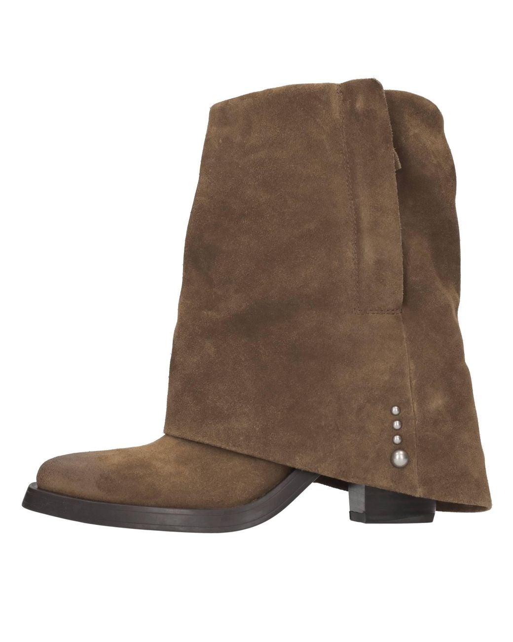 Ash Brown Schwarze Stiefel