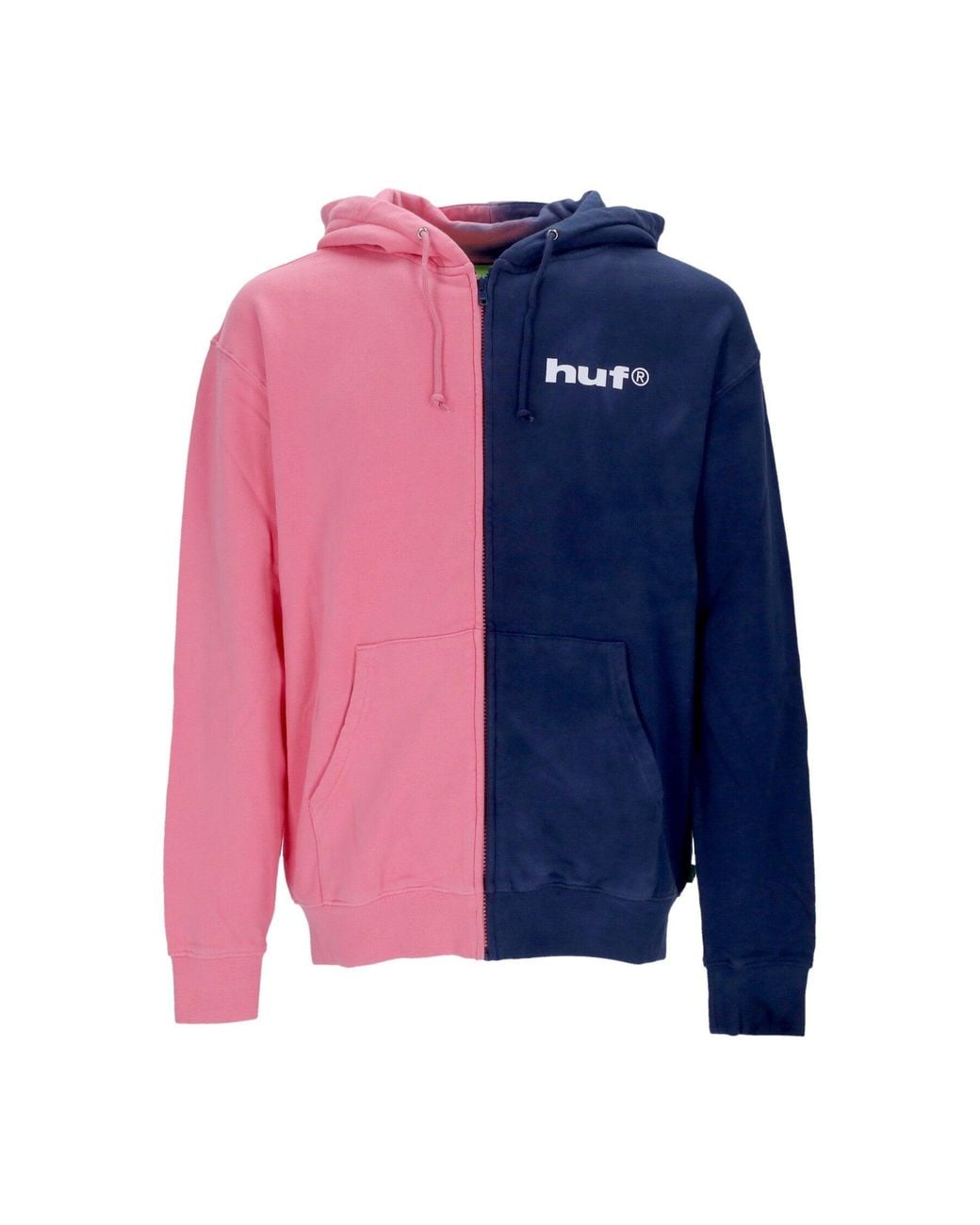 Huf Blue Split Dye Full Zip Hoodie for men