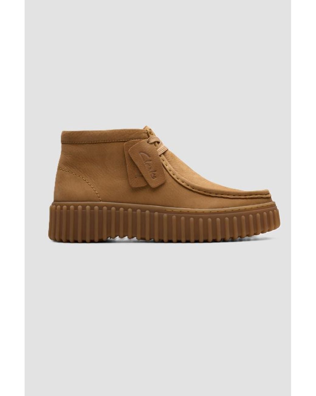 Clarks Brown Shoes Torhill Moss Light