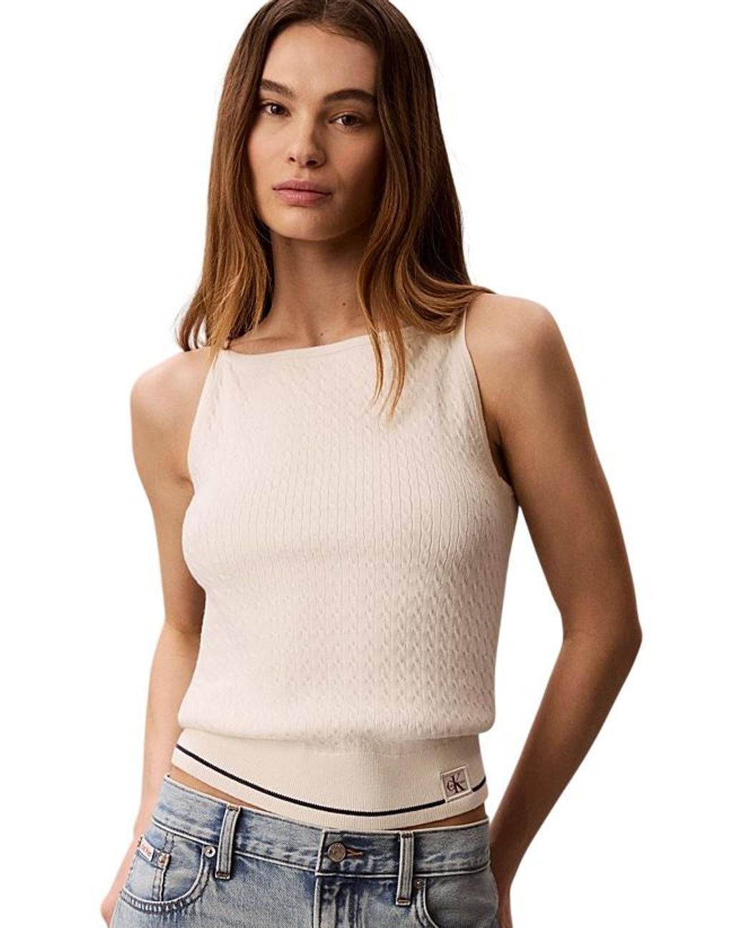 Calvin Klein Bovenste Creme in het White