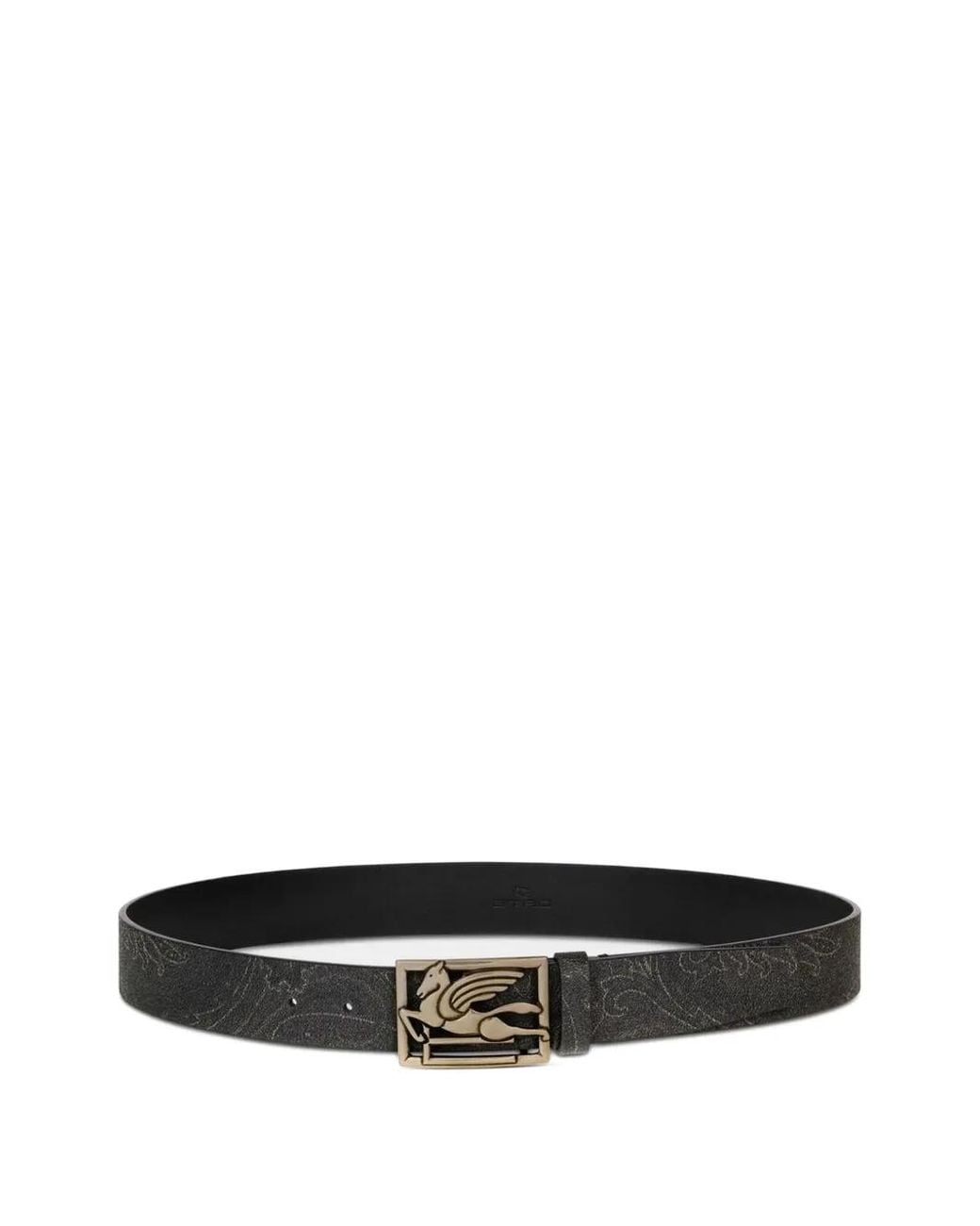 Etro Pegaso Leren Riem in het White voor heren