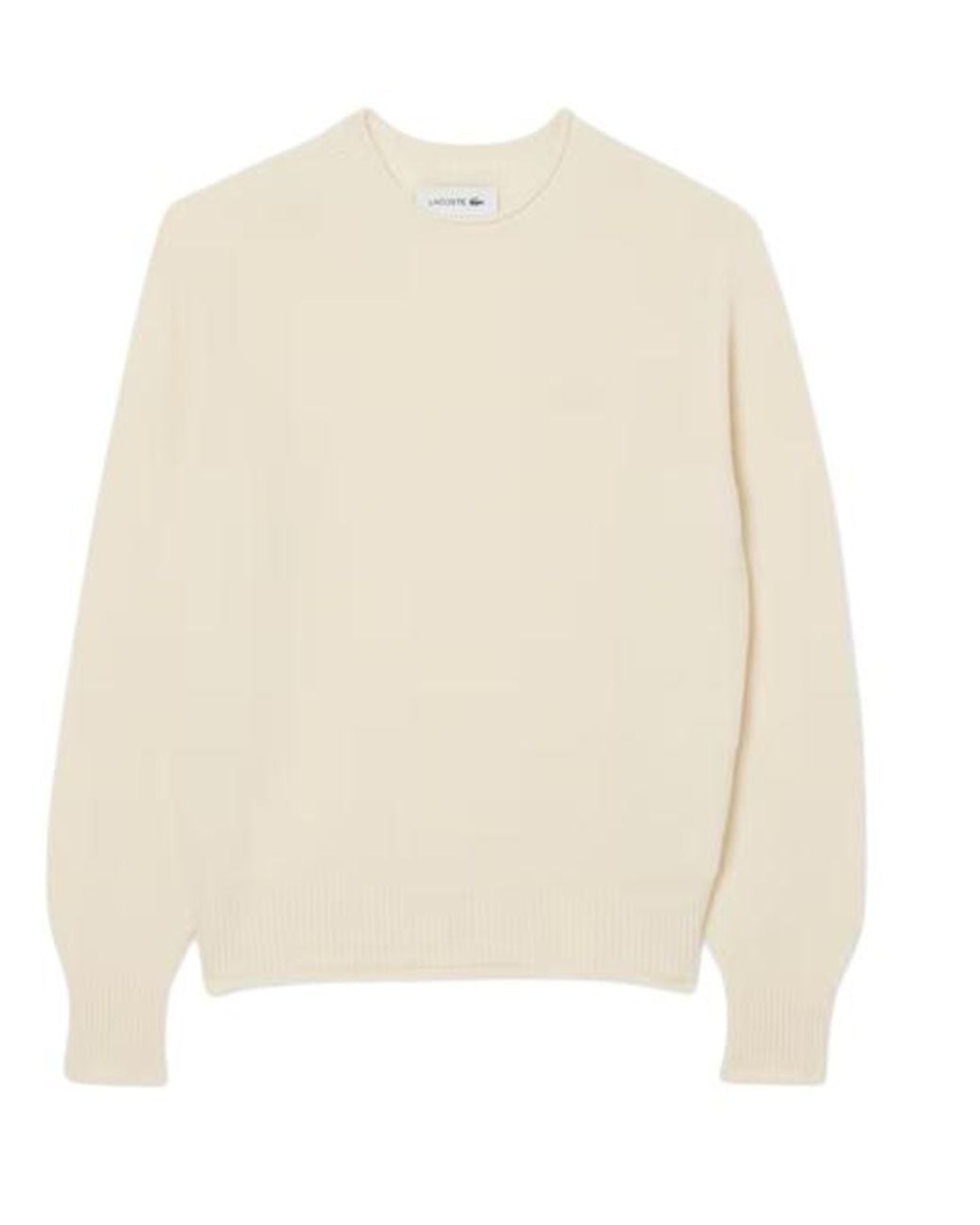 Lacoste White Sweaters Cream