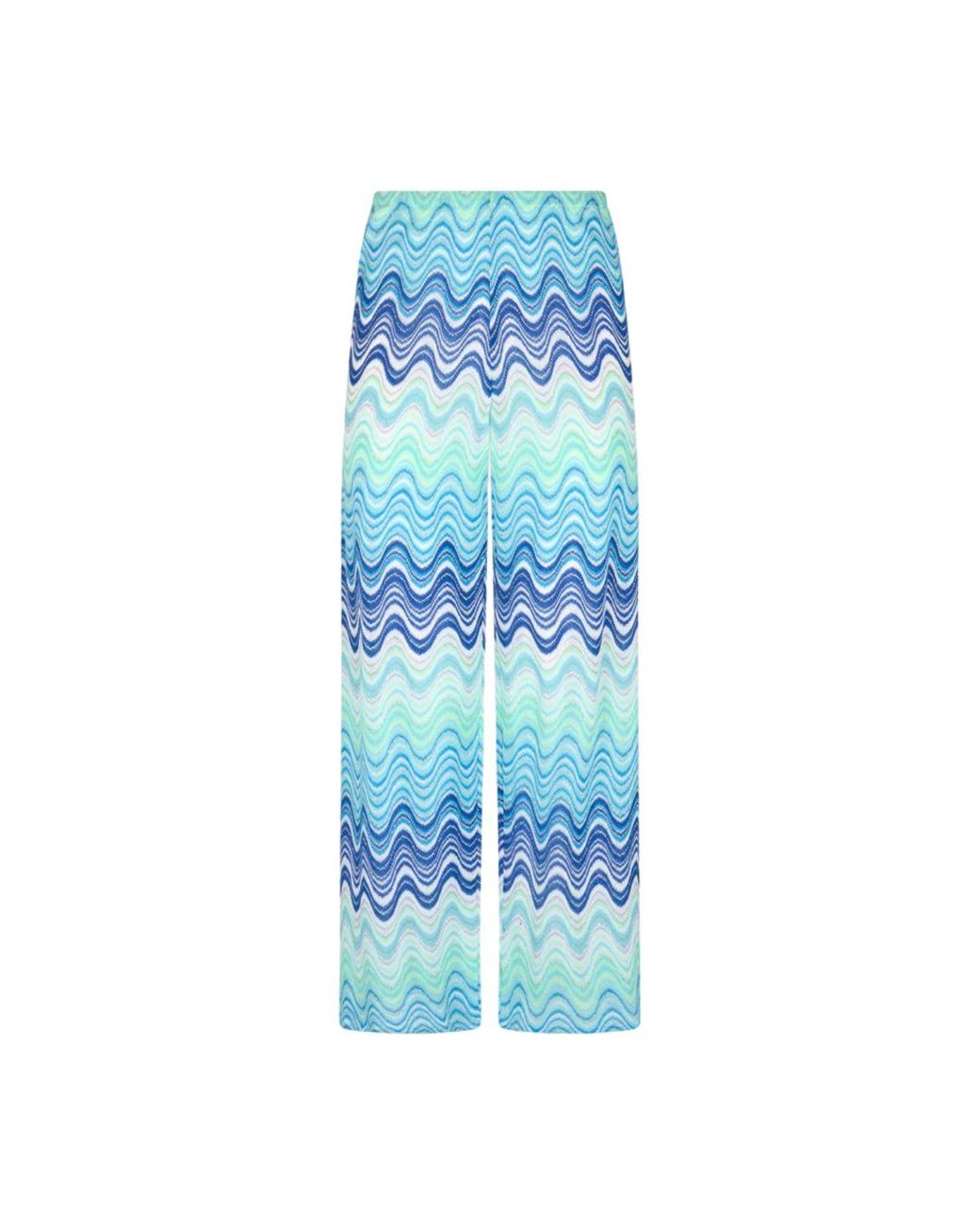 Mc2 Saint Barth Blue Amalia Wide Trousers