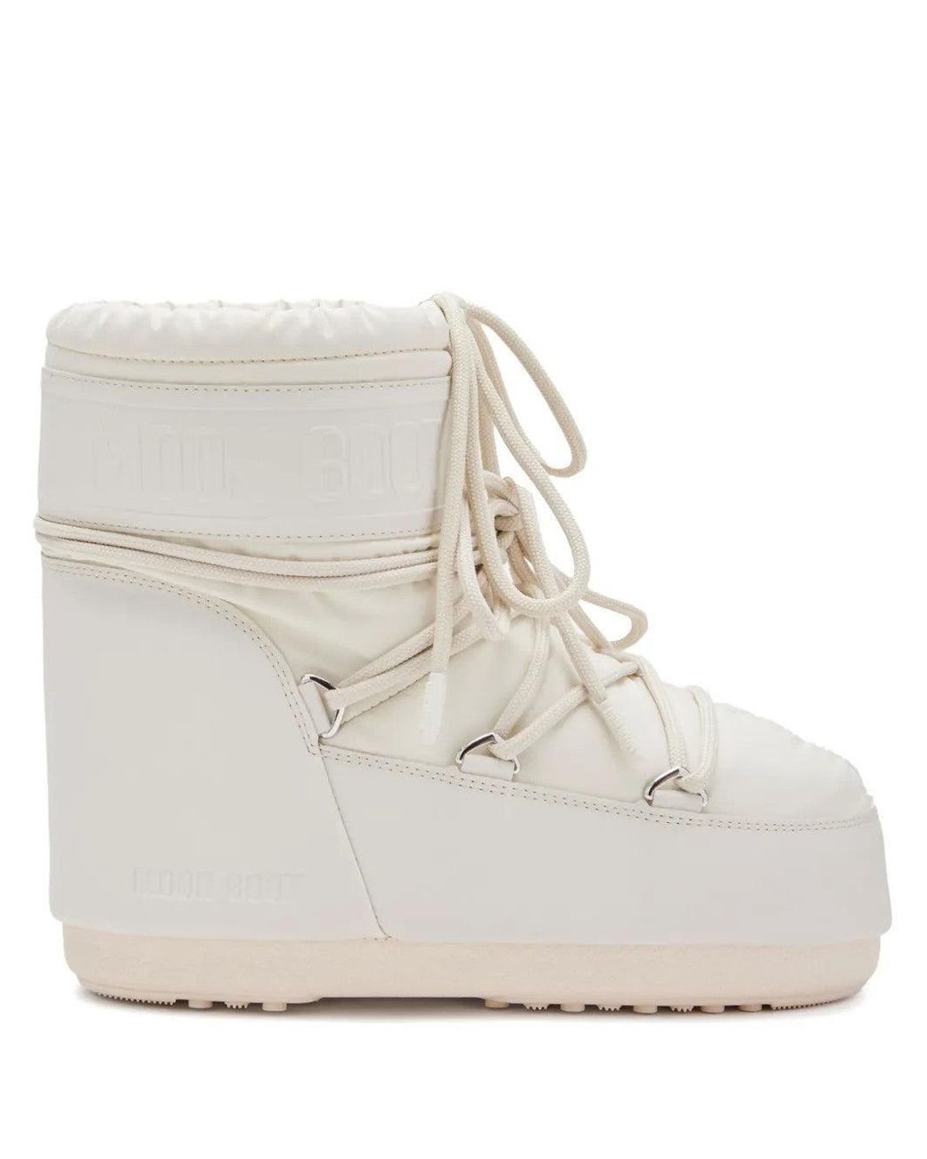 Moon Boot White Damenstiefel Mit Fellfutter