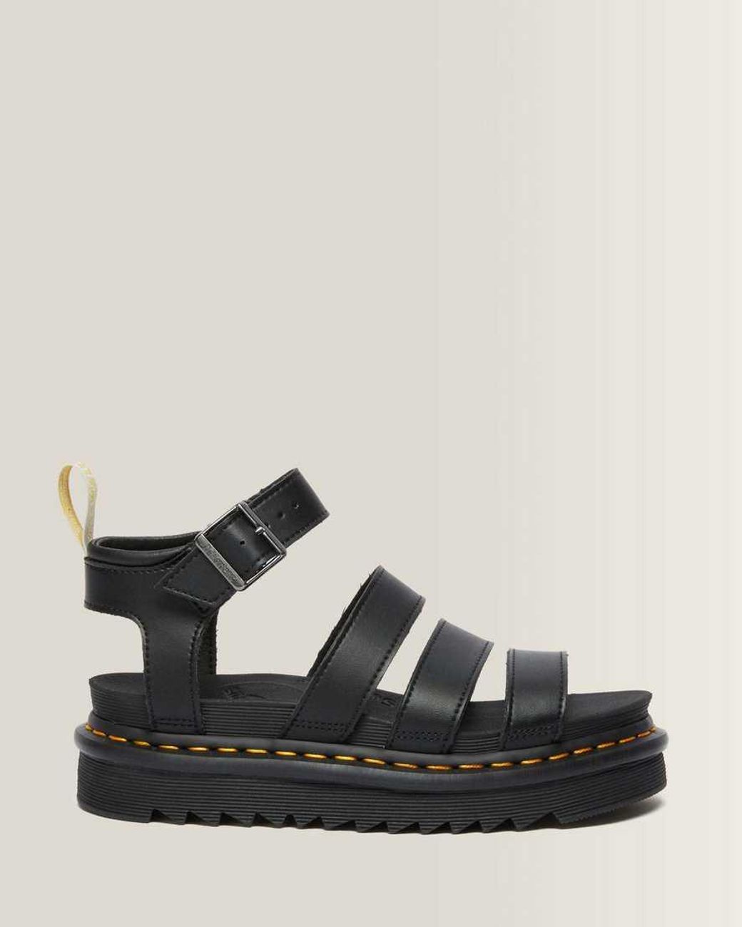 Dr. Martens Black Blaire Felix Rub Off Vegan Strap Sandals