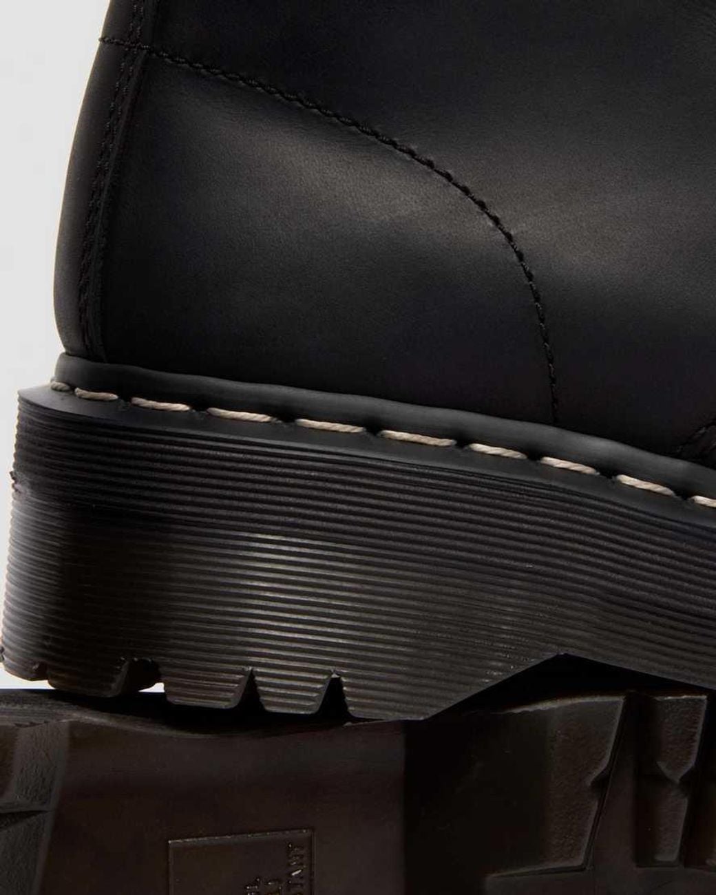 Dr. Martens Black Waxy Leather Rick Owens Steel Toe Boots for men