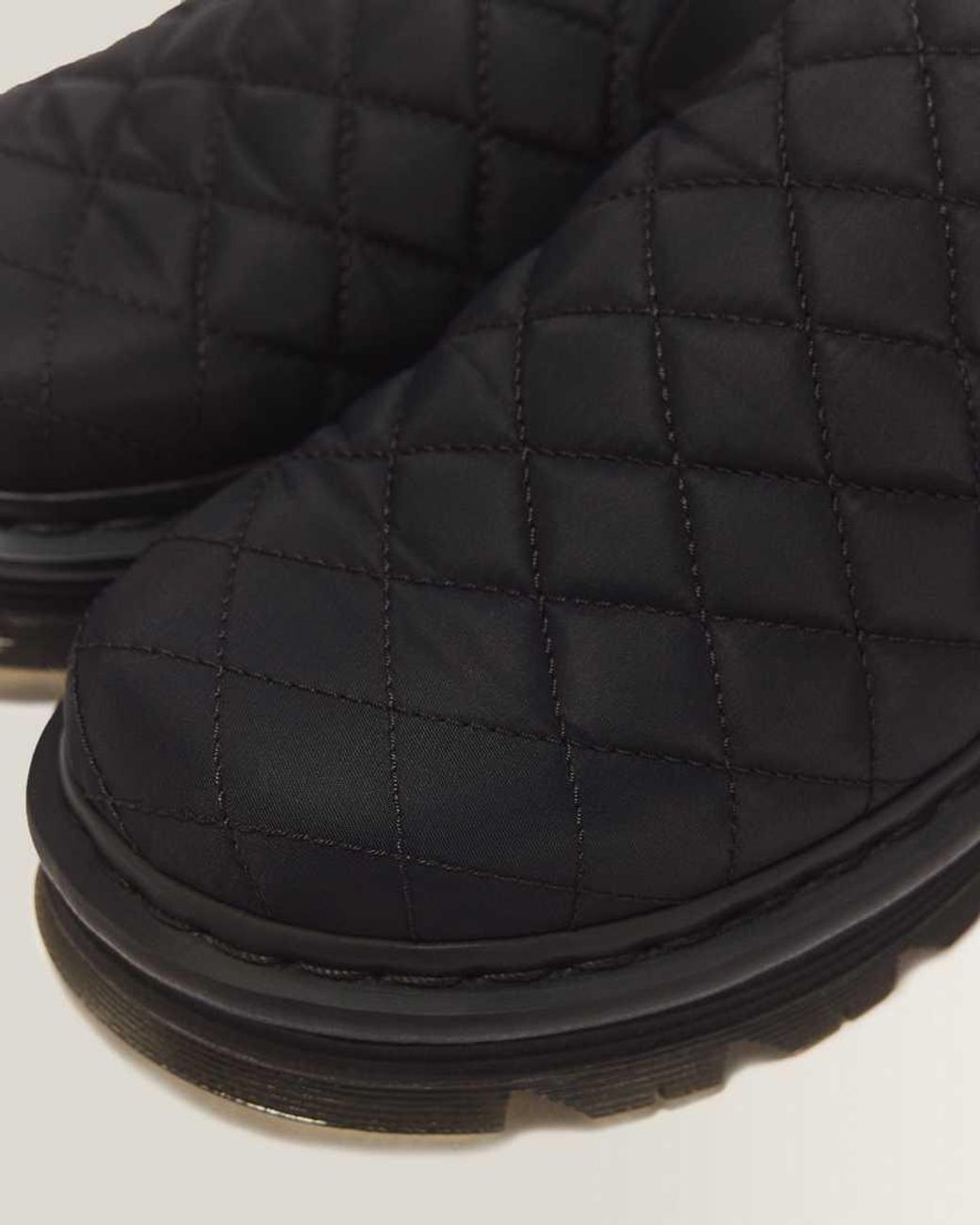 Dr. Martens Black Zebzag Quilted Canvas Platform Mules for men