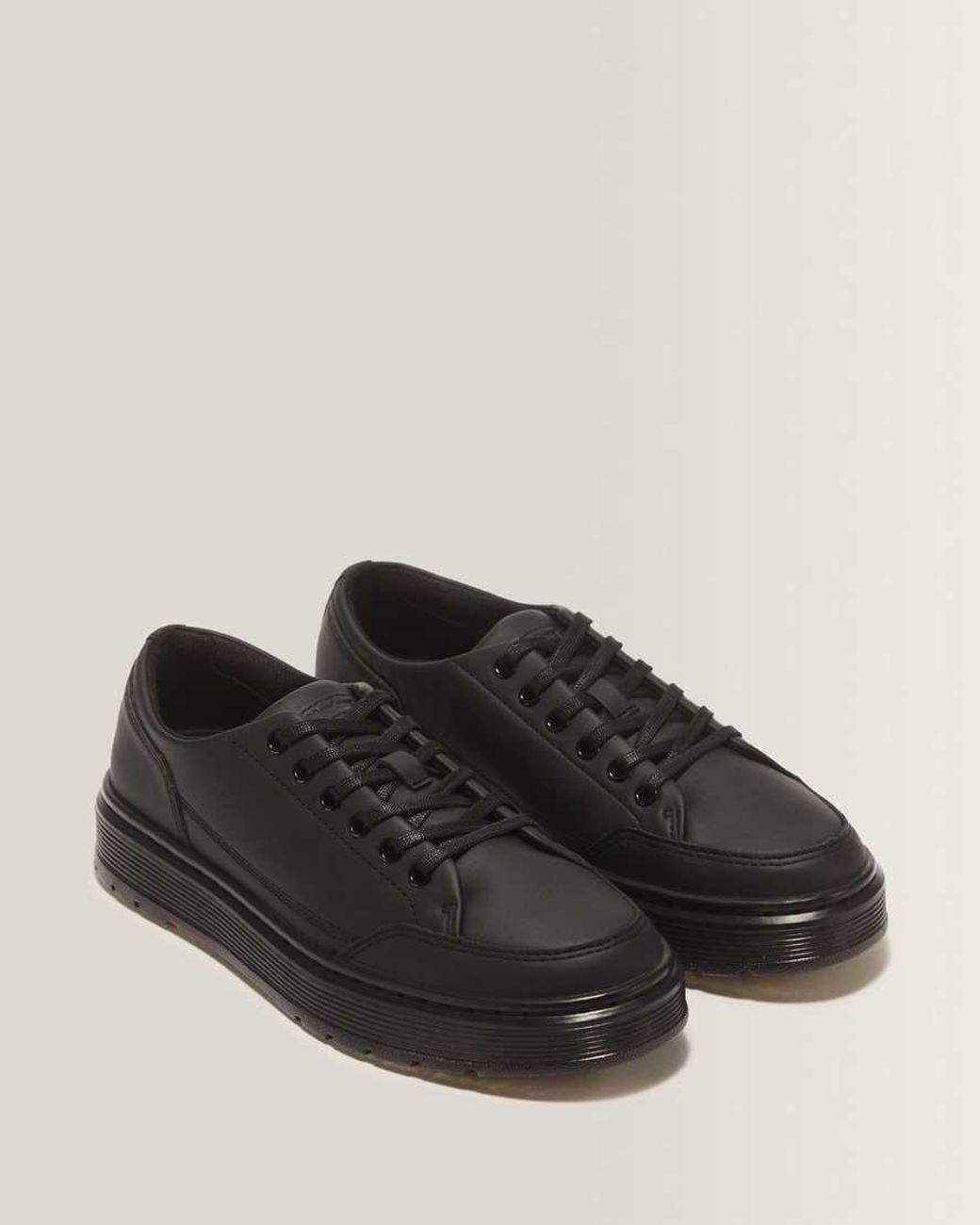 Dr. Martens Black Brookline Nappa Leather Shoes for men