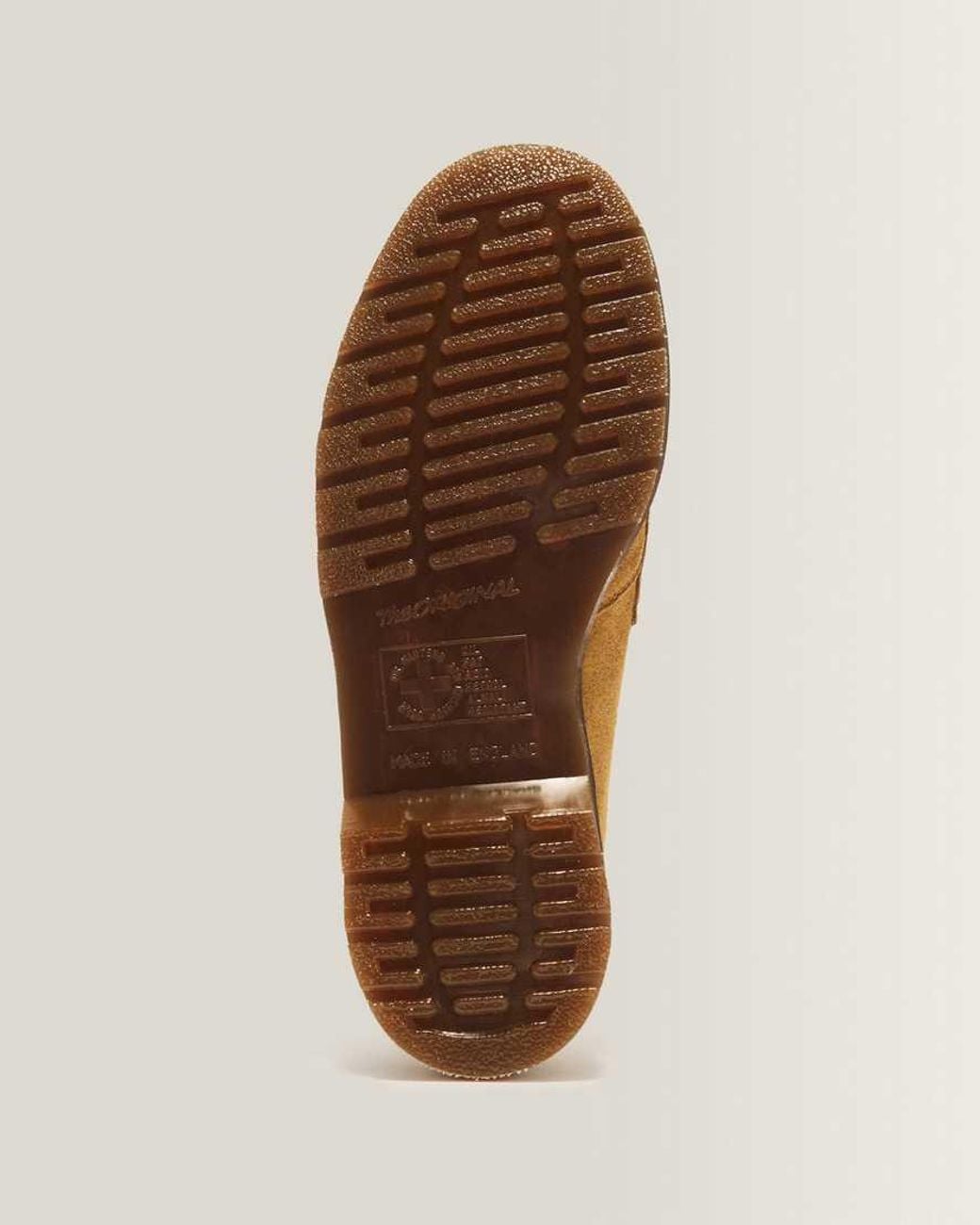 Dr. Martens Natural Delapre Penny Repello Calf Suede Loafers for men