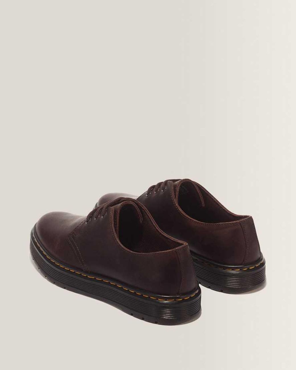 Dr. Martens Brown Brookline Lo Crazy Horse Leather Shoes for men