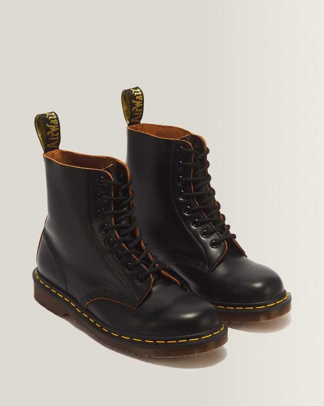 Dr. Martens Black 1460 Vintage Made In England Lace Up Boots for men