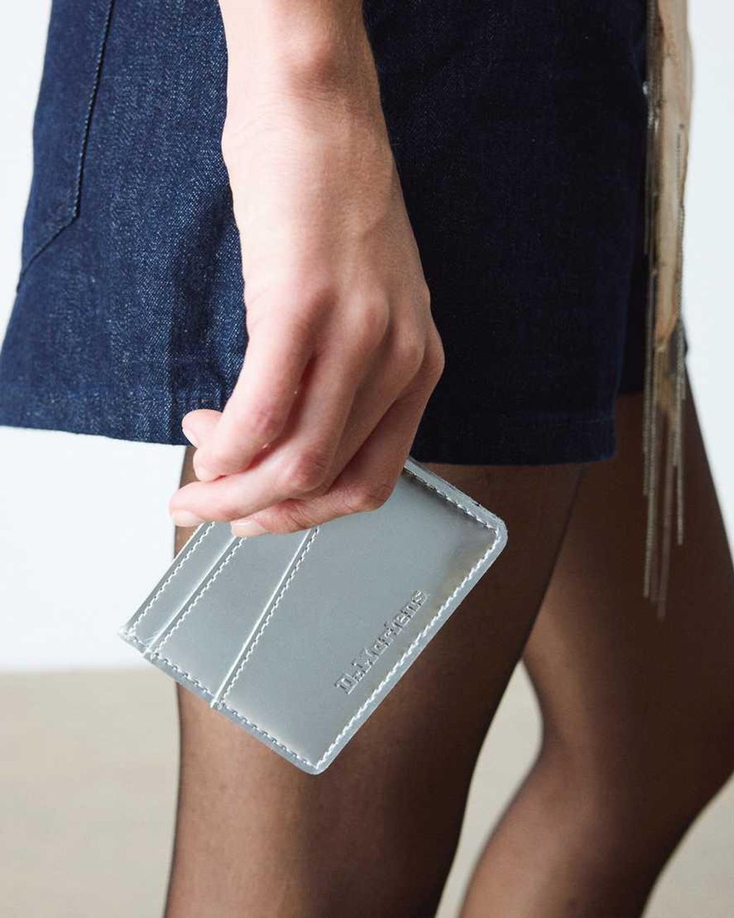 Dr. Martens White High Shine Leather Cardholder Ii Card Holder Patent Lamper