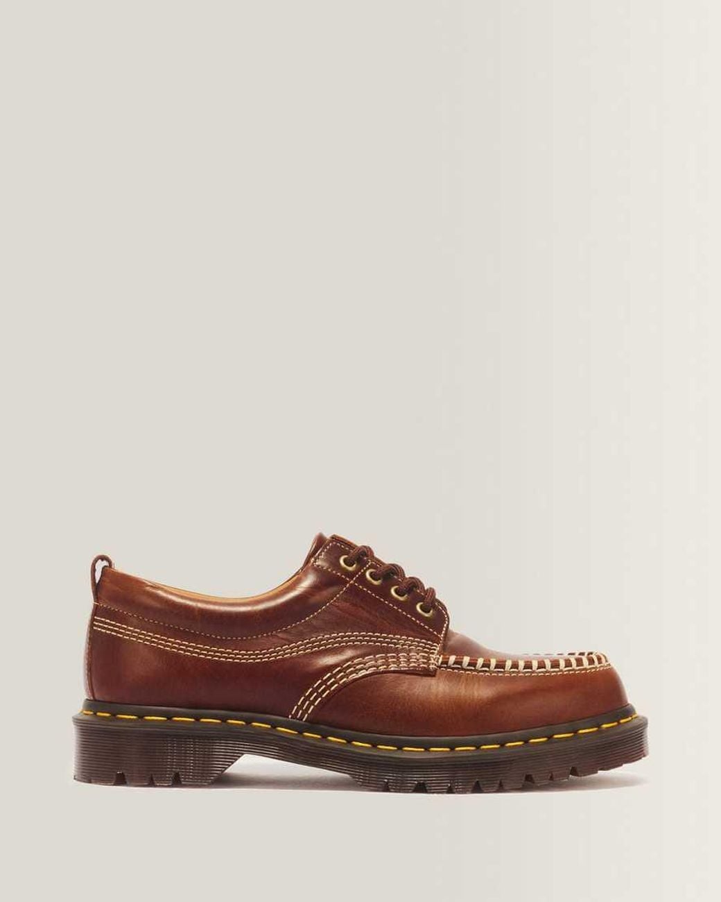 Dr. Martens Brown Lowell Leather Moc Toe Shoes for men