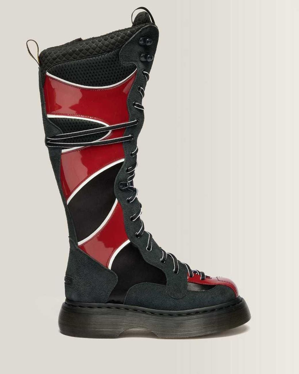 Dr. Martens Black Buzz Boxer Mixed Material Boots
