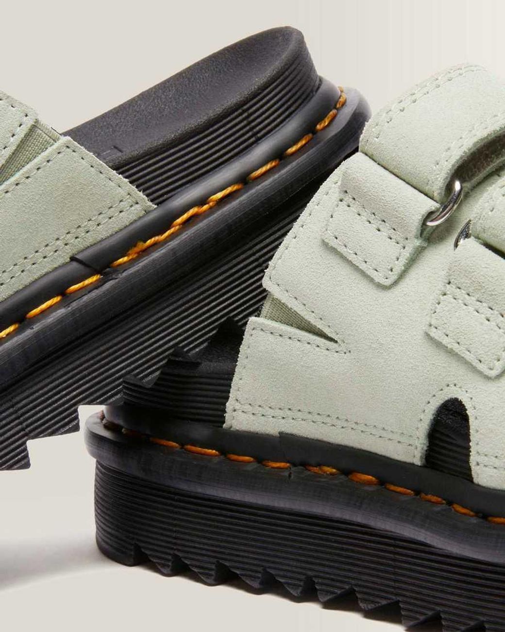 Dr. Martens Black Raine Slide Suede Sandals