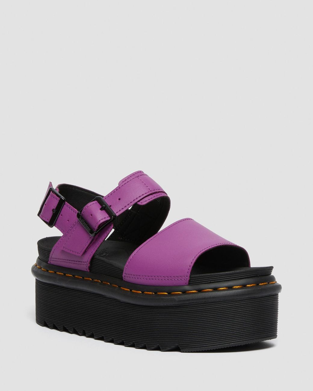 Dr. Martens Voss Women's Leather Strap Platform Sandals in Purple Lyst