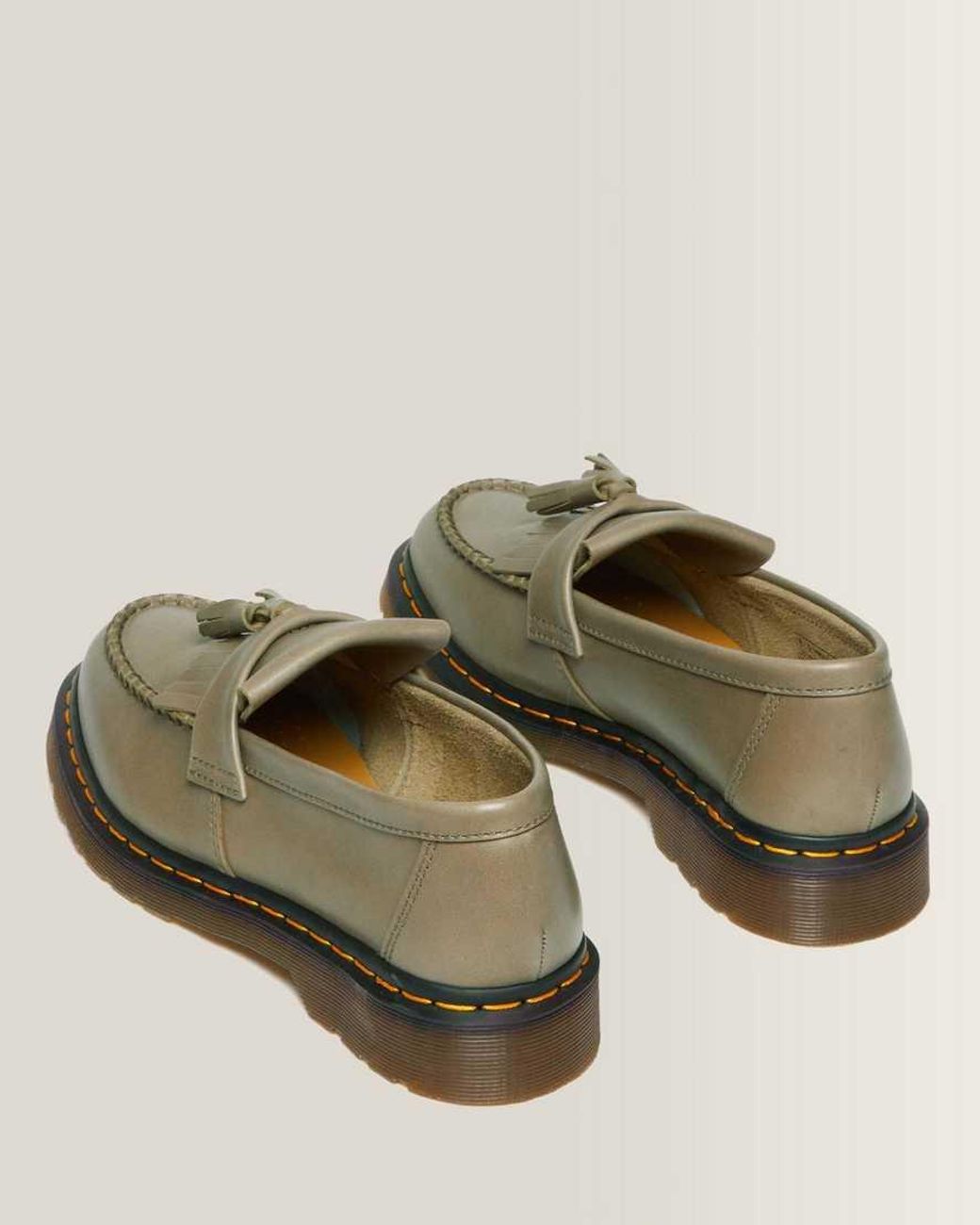 Dr. Martens Green Adrian Carrara Leather Tassel Loafers for men