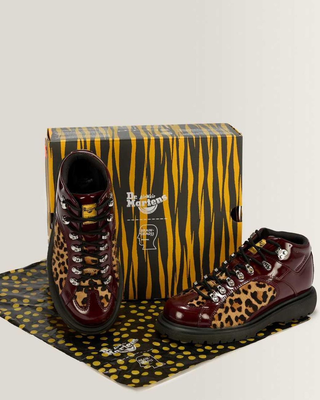 Dr. Martens Brown Wayborne Brain Dead Leather Boots for men