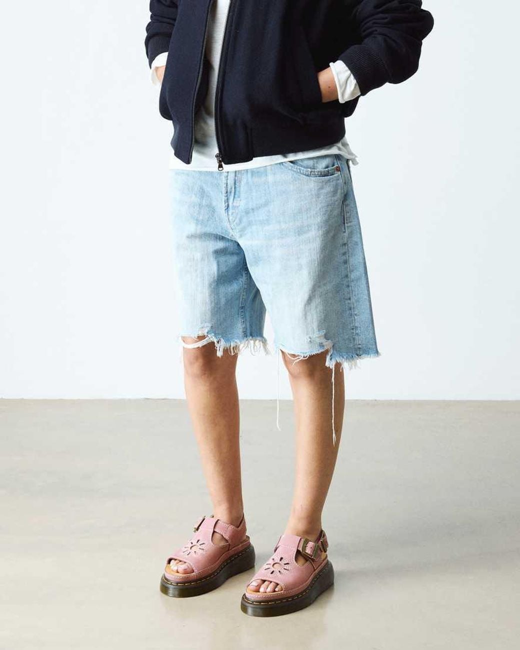 Dr. Martens Pink Dunnet Flower Nubuck Platform Sandals