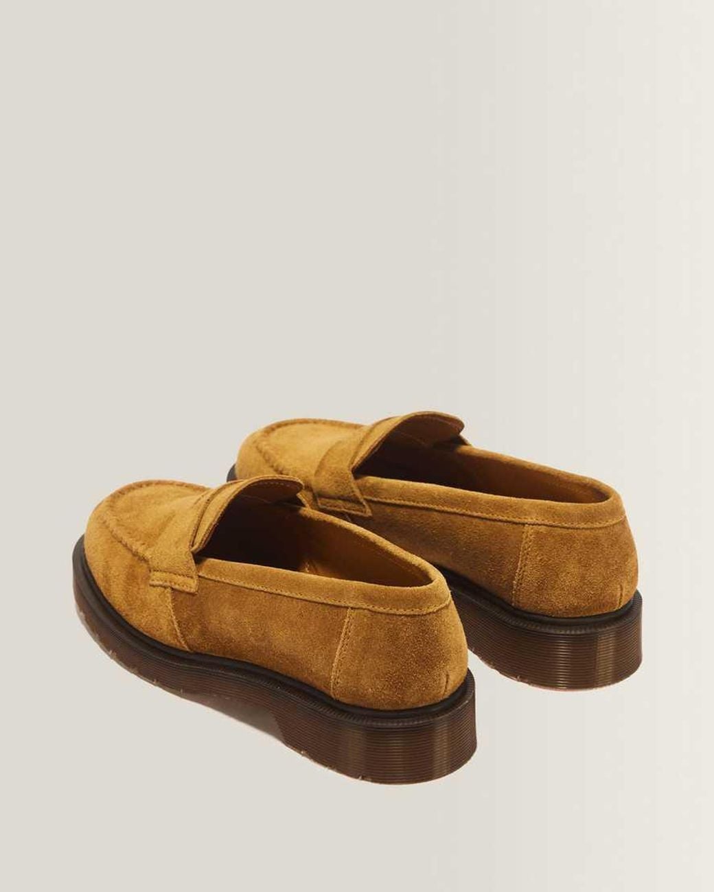 Dr. Martens Natural Delapre Penny Repello Calf Suede Loafers for men