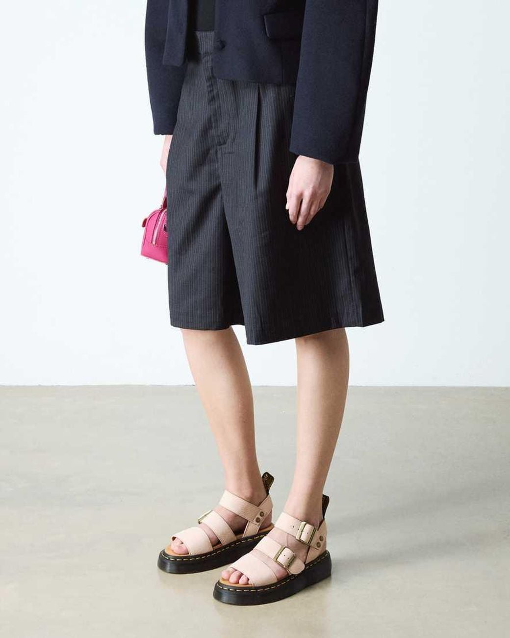 Dr. Martens Pink Gryphon Quad Nubuck Sandals