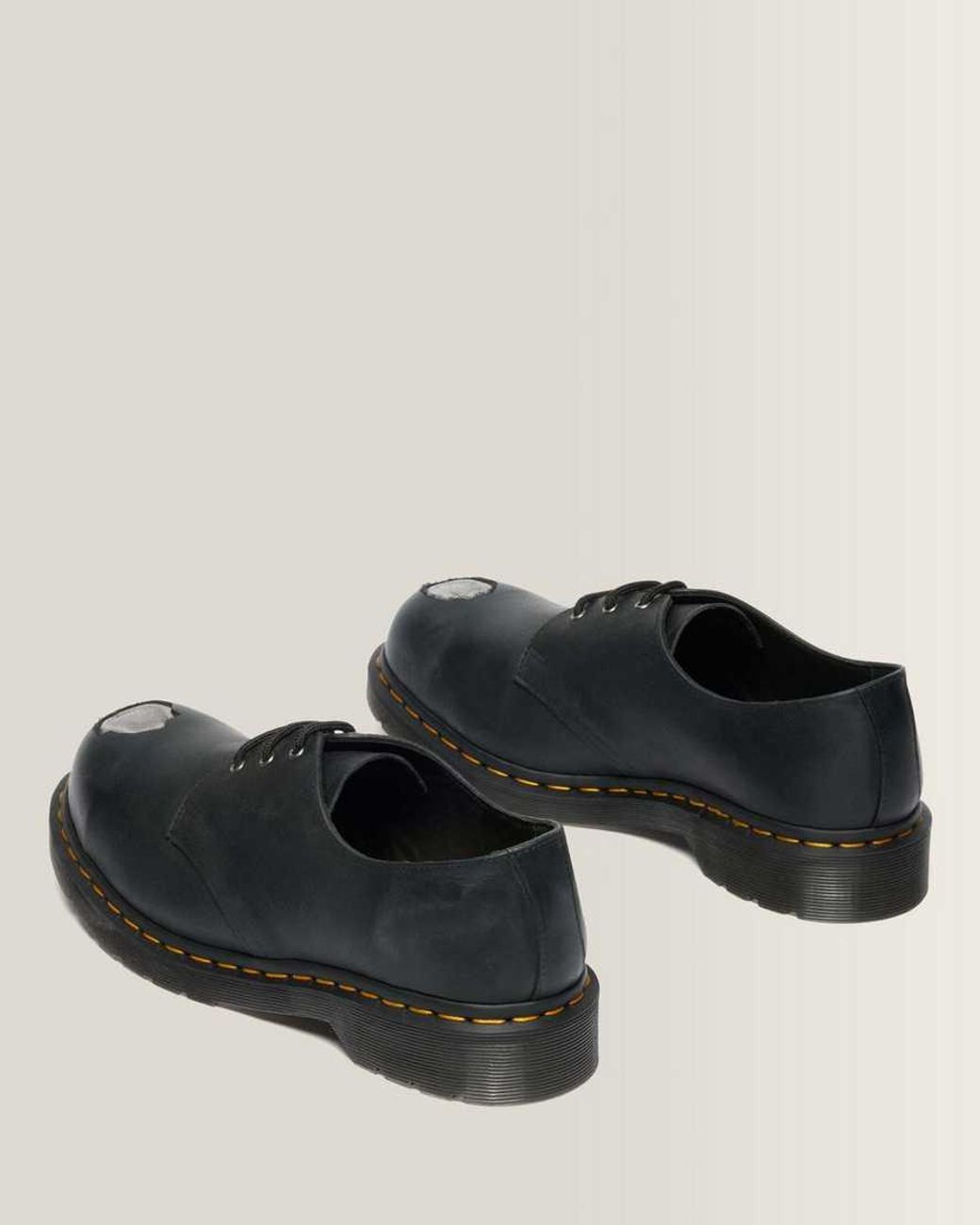 Dr. Martens Black 1461 Metal Toe Leather Shoes for men