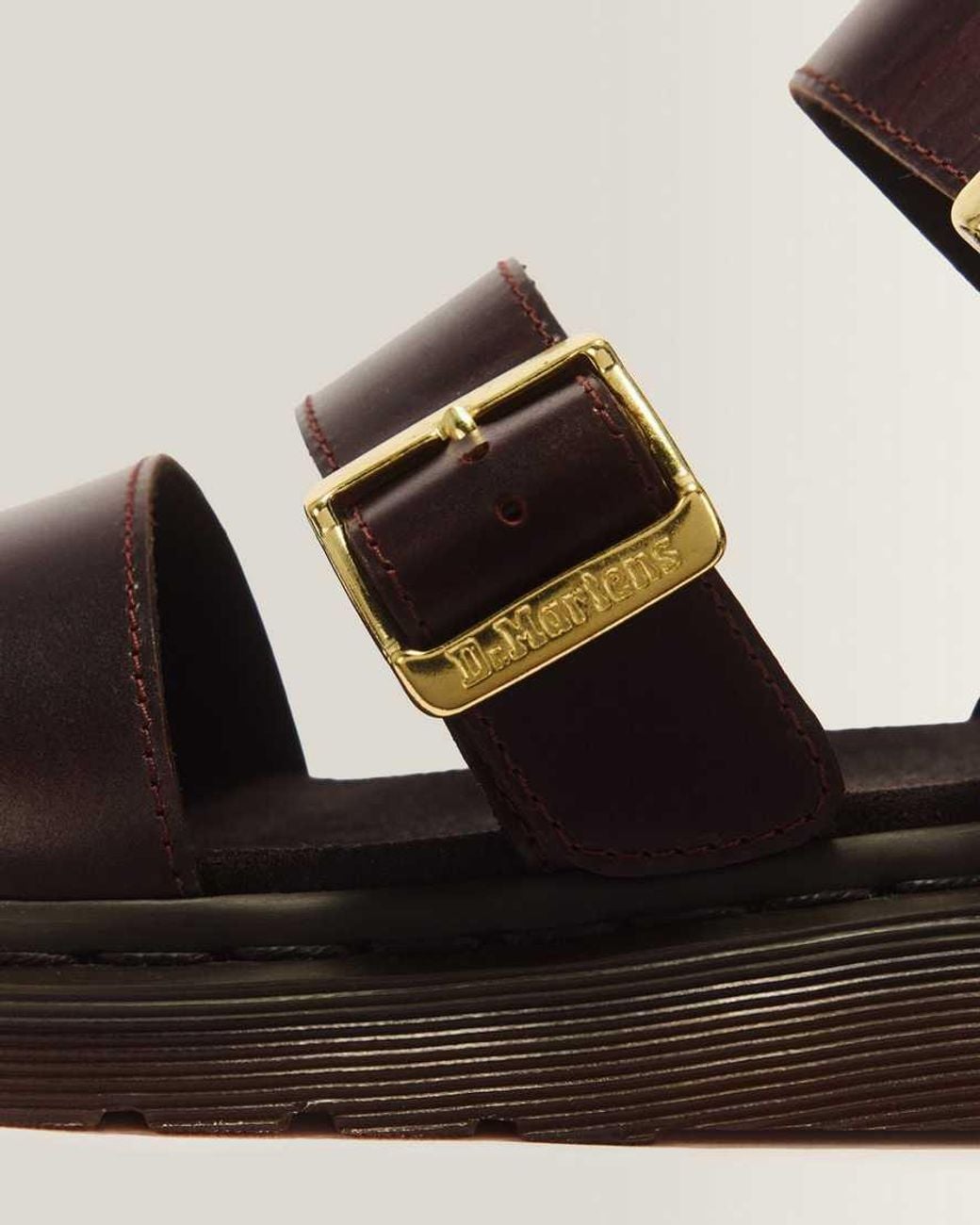 Dr. Martens Black Gryphon Atlas Leather Gladiator Sandals for men