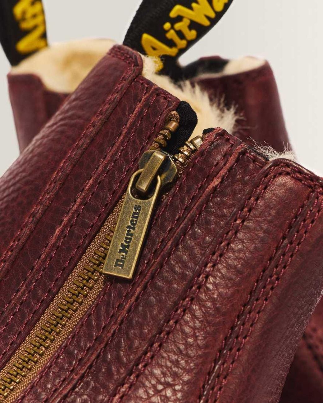 Dr. Martens Brown 2976 Alyson Grizzly Leather Zip Up Chelsea Wintergrip Chelsea Boots