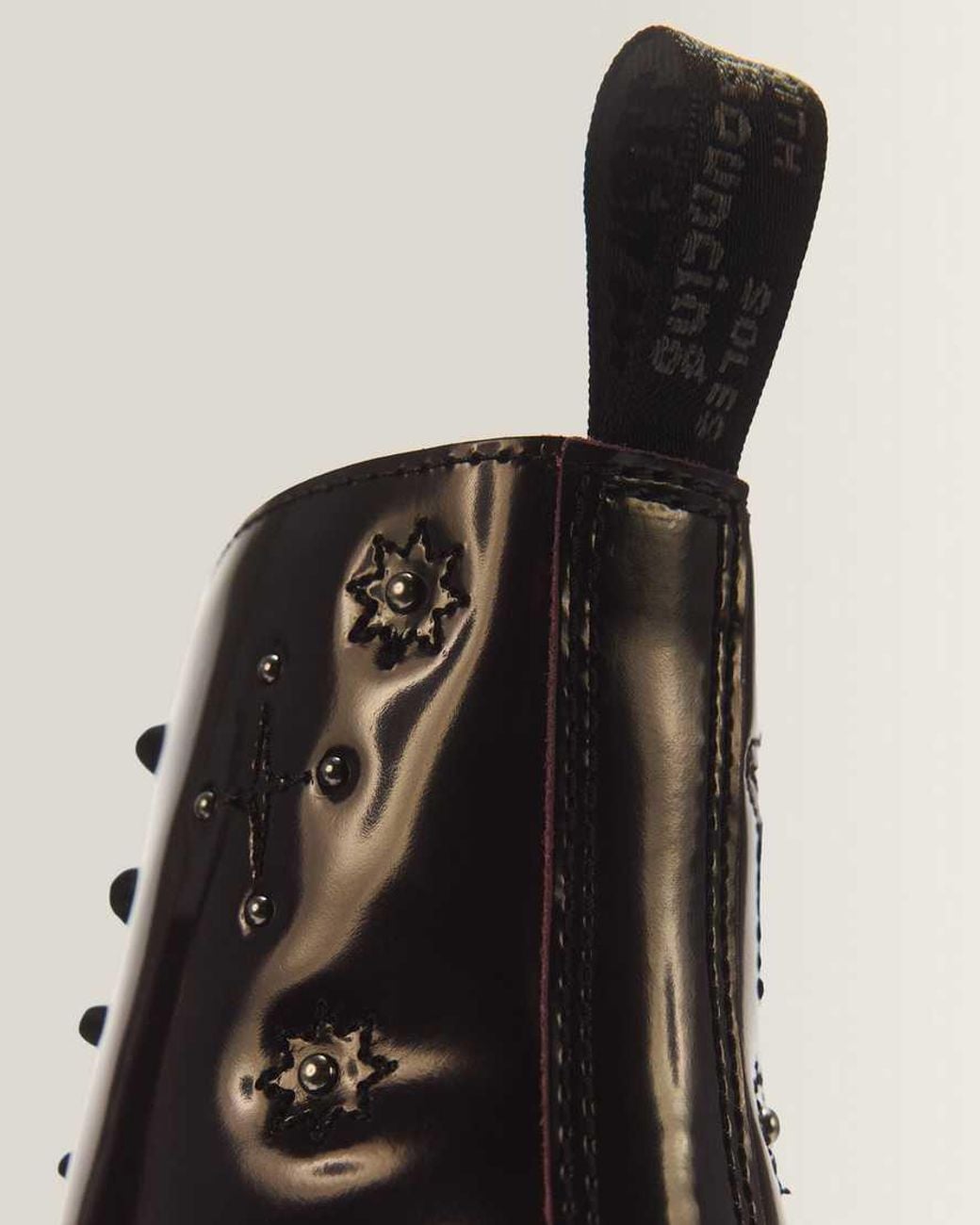 Dr. Martens Black 1460 Pascal Wmg Arcadia Leather & Velvet Lace Up Boots