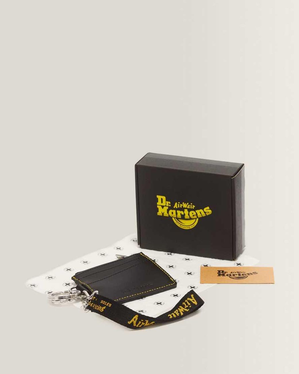 Dr. Martens White Kiev Leather Cardholder Keyring