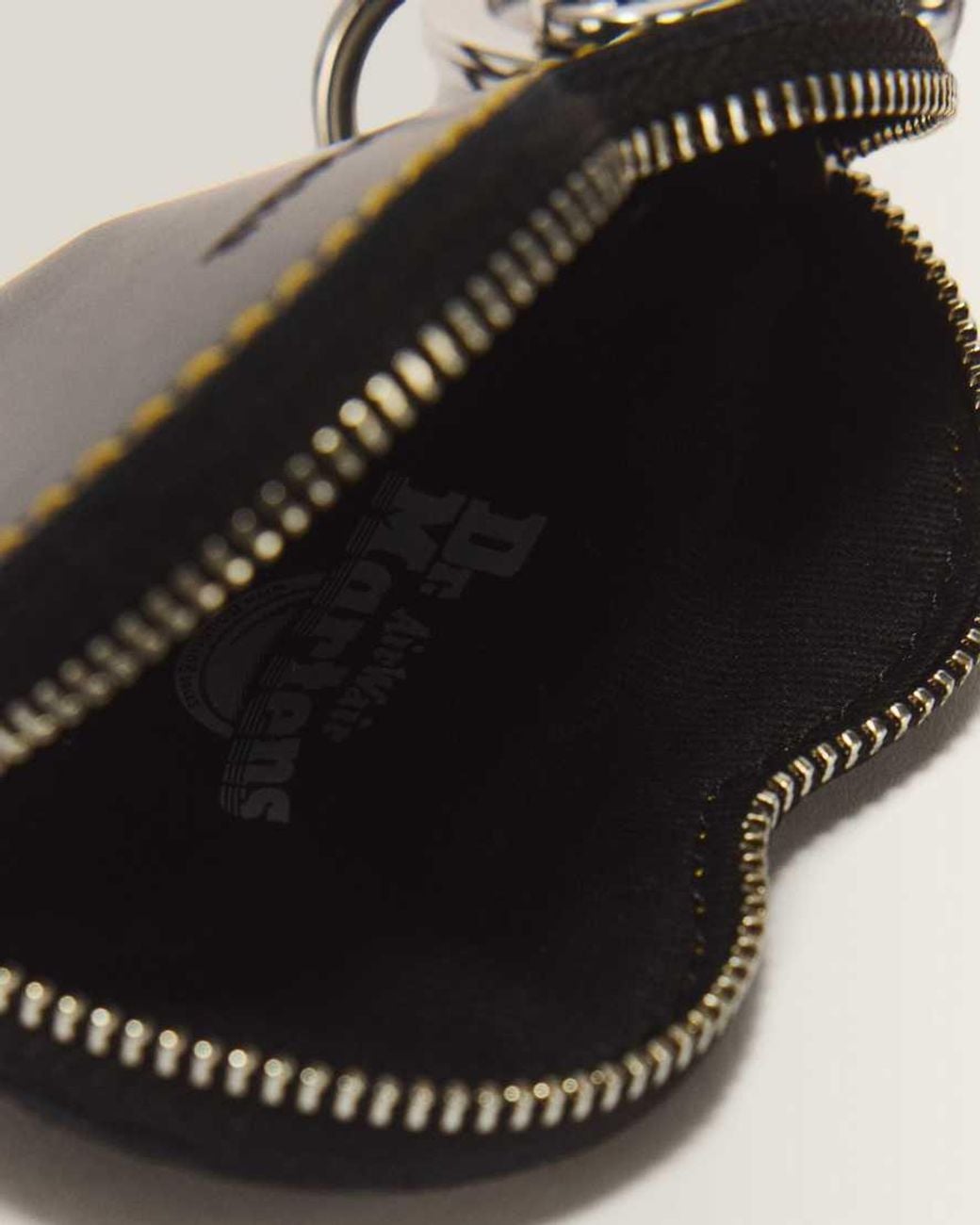 Dr. Martens White Leather Heart Shaped Key Ring Purse