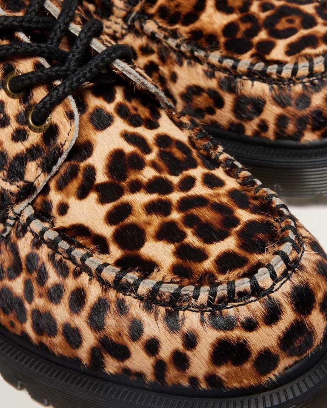 Dr. Martens Brown Lowell Print Moc Toe Shoes for men