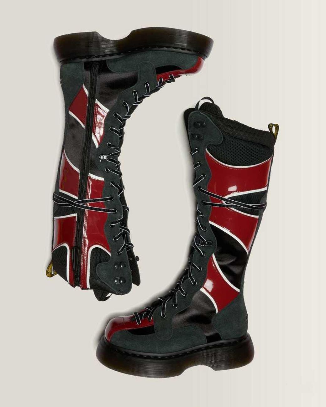 Dr. Martens Black Buzz Boxer Mixed Material Boots