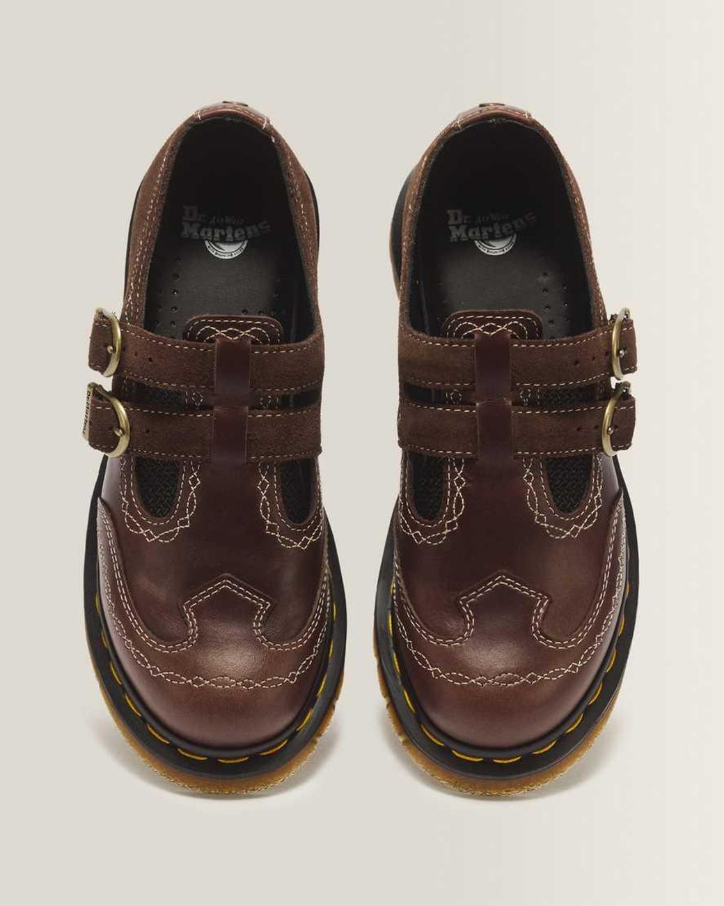 Dr. Martens Brown 8065 Desert Rodeo Leather & Suede Mary Jane Shoes