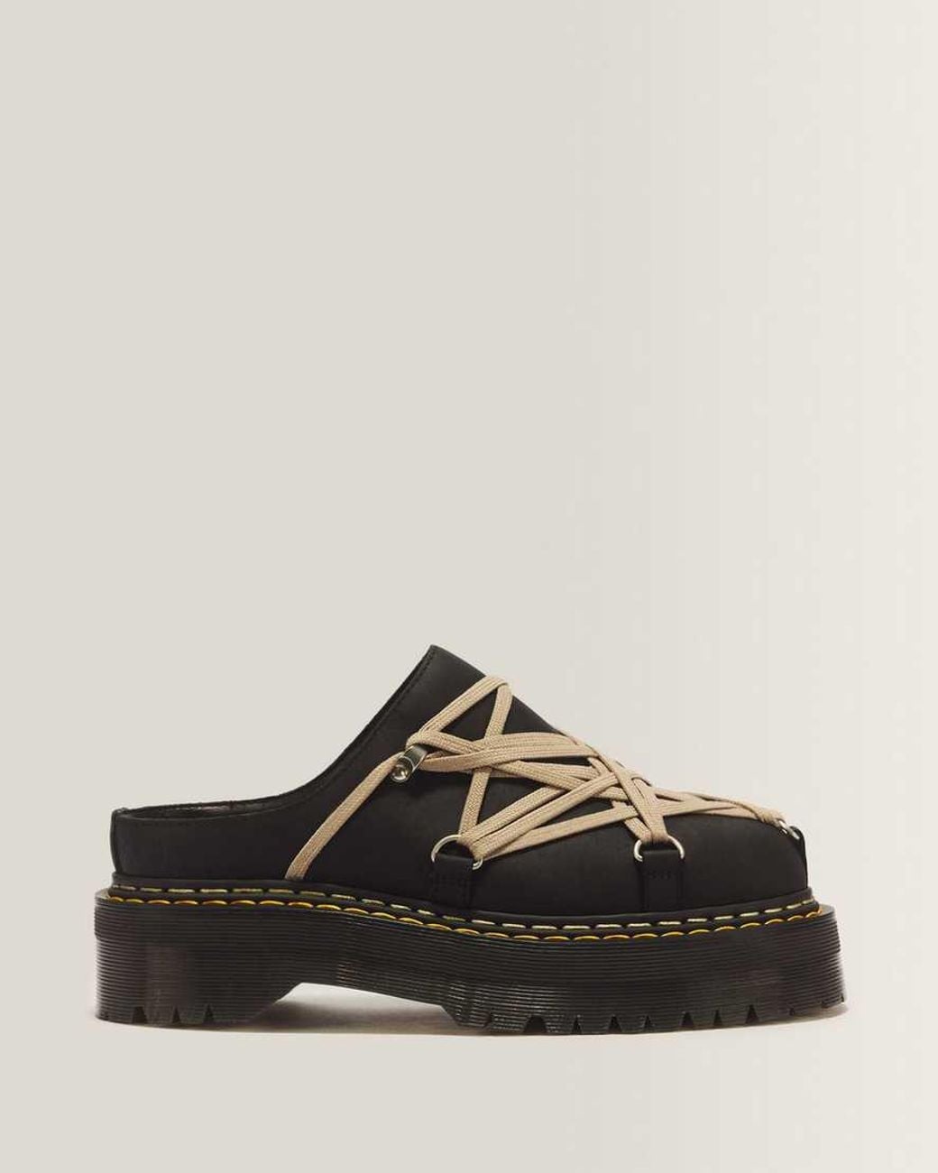 Dr. Martens Black Rick Owens Megalace Mules for men