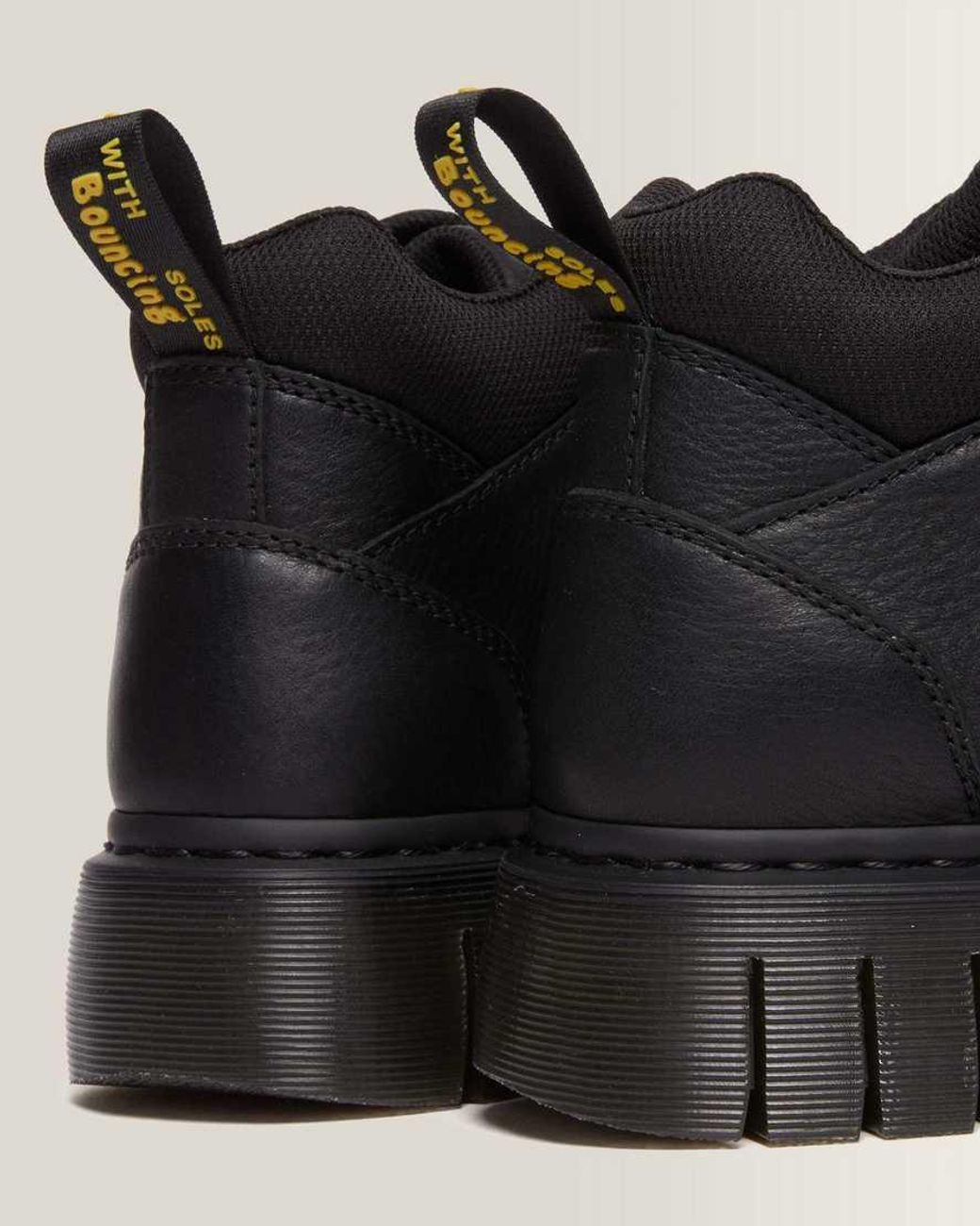 Dr. Martens Black Woodard Leather Lace Up Ankle Boots for men