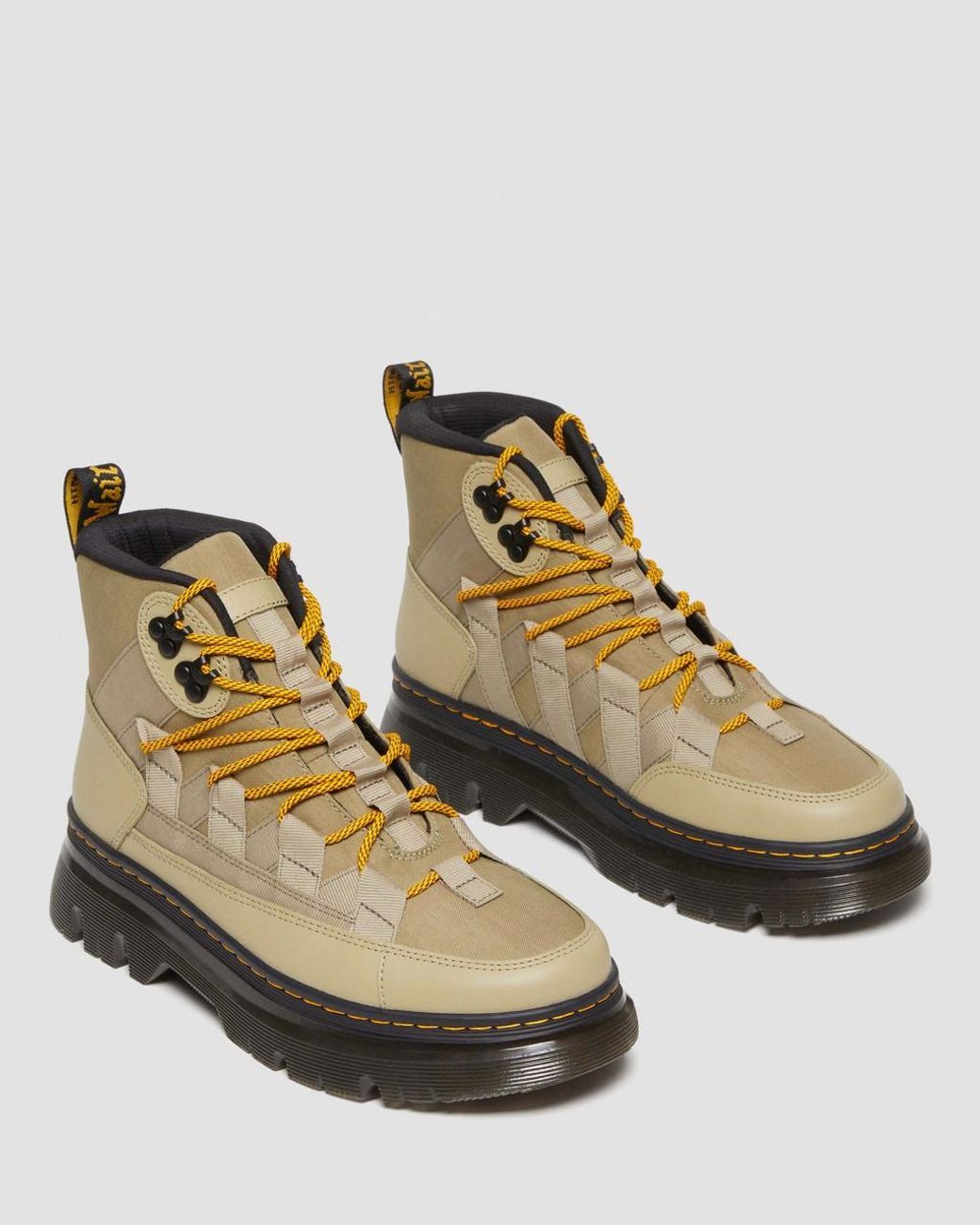 Dr. Martens Boury Nylon & Leather Casual Boots in Natural  display picture 1